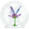 Idyllia Glaskugel Schmetterling und Blume