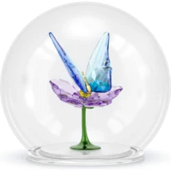 Idyllia Glaskugel Schmetterling und Blume