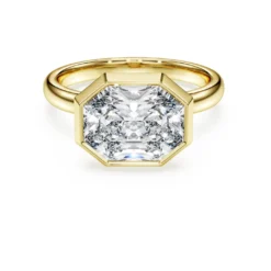 Octagon Ring mit Kesselfassung