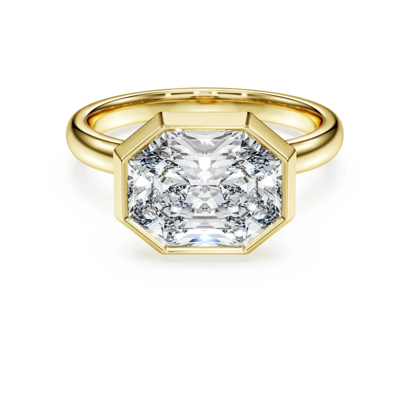 Octagon Ring mit Kesselfassung