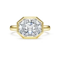 Octagon Ring mit Kesselfassung