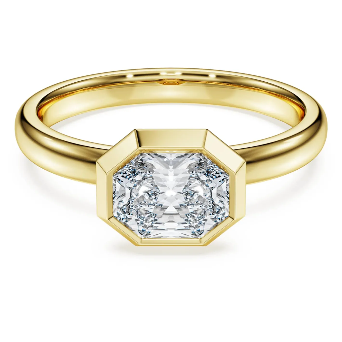 Octagon Ring mit Kesselfassung