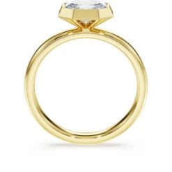 Octagon Ring mit Kesselfassung