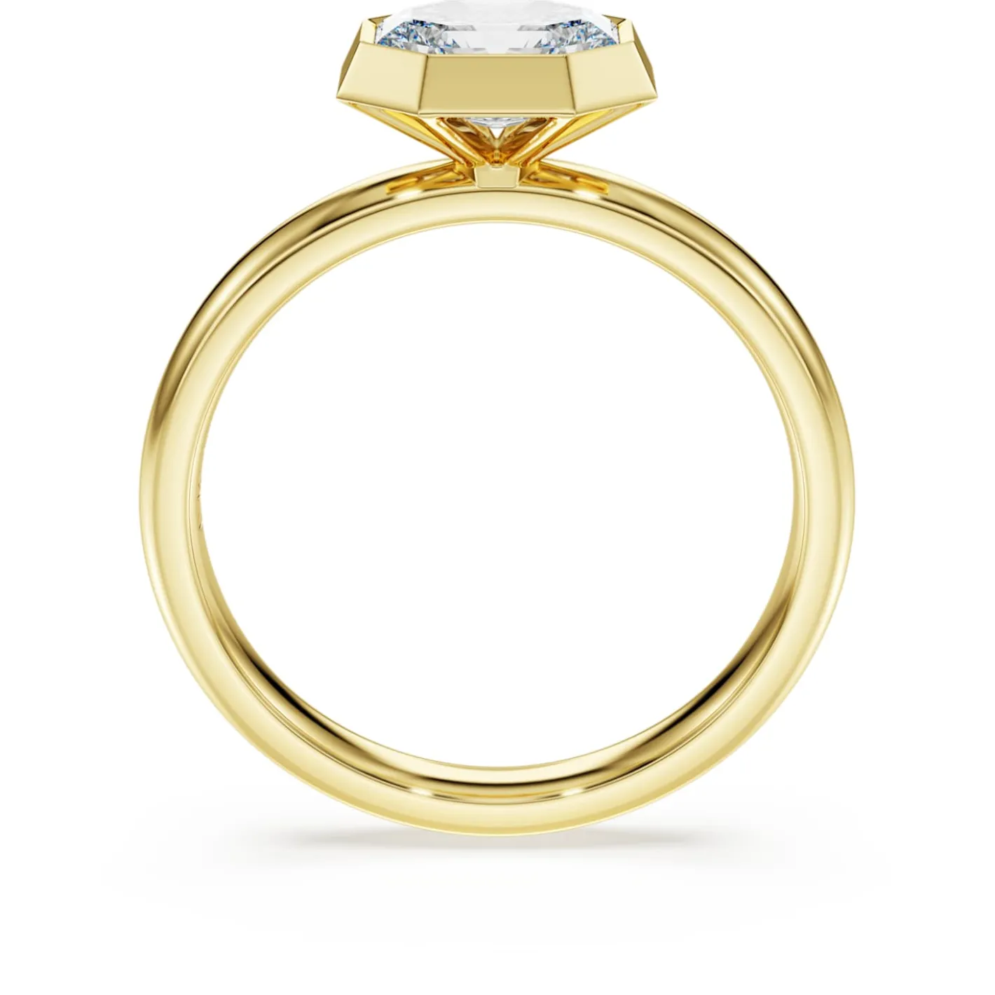 Octagon Ring mit Kesselfassung