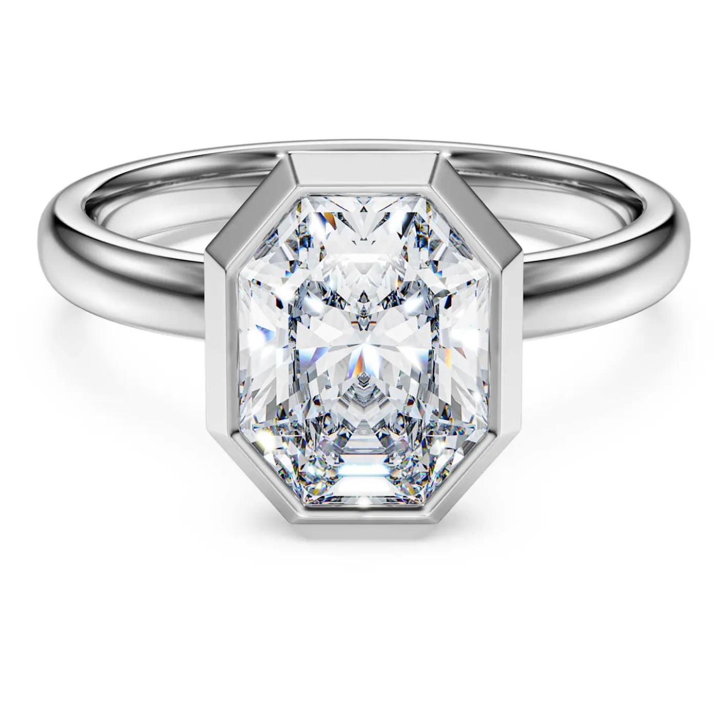 Octagon Ring mit Kesselfassung