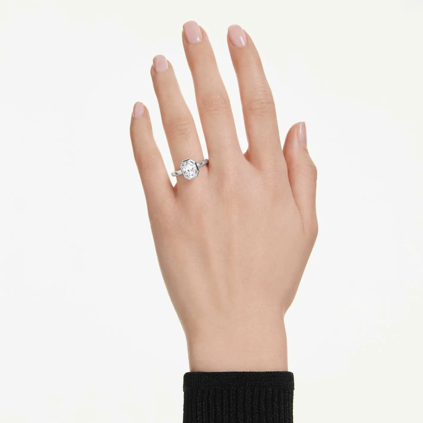 Octagon Ring mit Kesselfassung