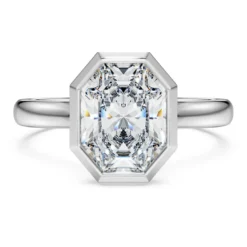 Octagon Ring mit Kesselfassung