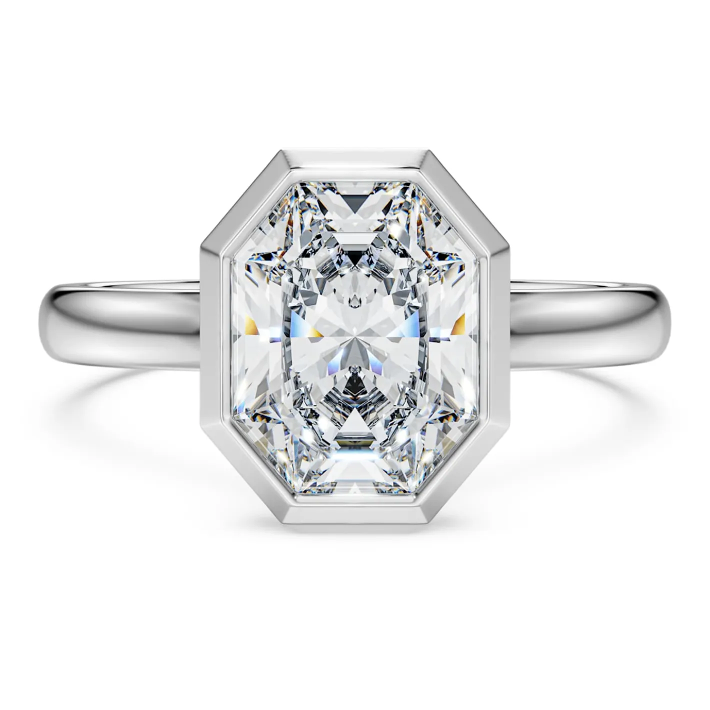 Octagon Ring mit Kesselfassung