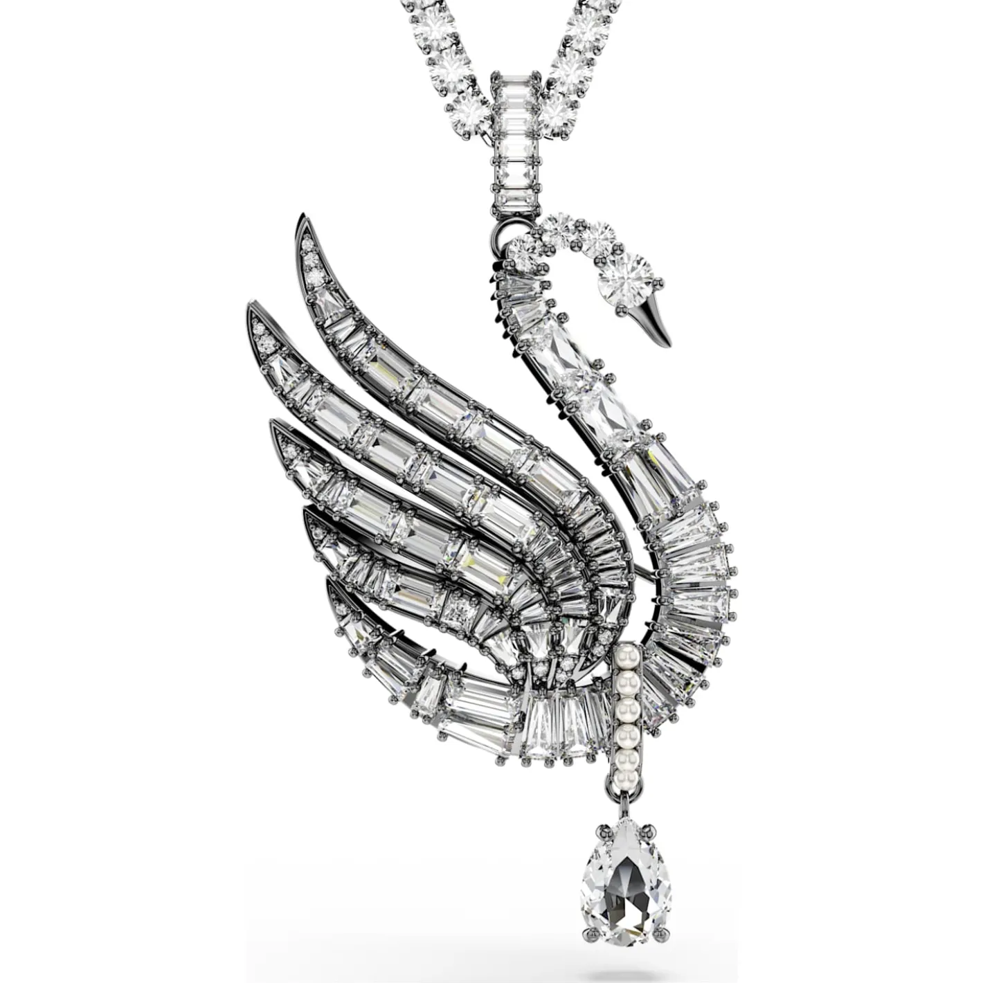 Swan Anhänger und Brosche